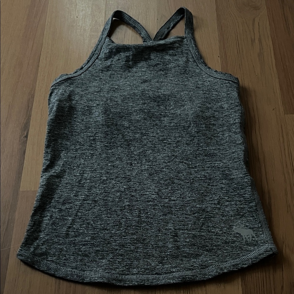 abercrombie kids Gray Heather Racerback Tank